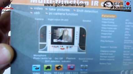 Ekranlı Masa Saati Gizli Kamera Tanıtım Videosu