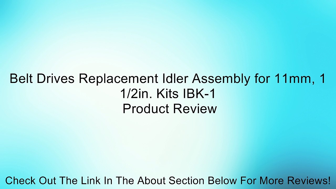 Belt Drives Replacement Idler Assembly for 11mm, 1 1/2in. Kits IBK-1 Review