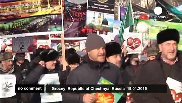 Chechnya: Hundreds of thousands march against Charlie Hebdo immoral cartoons