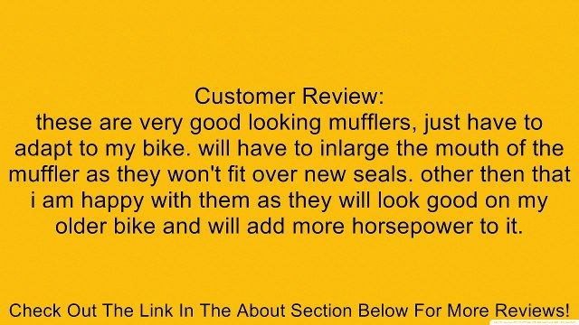 Emgo Wide-Mouth Megaphone Universal Muffler 80-84013 Review