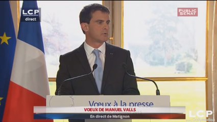 Évènements : Vœux à la presse de Manuel Valls, Premier ministre.