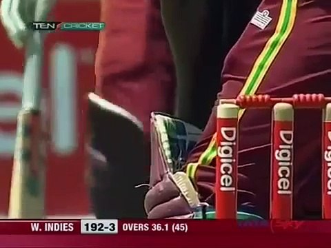 Chris Gayle Brute force Amazing one handed Sixer West Indies v India 1st ODI