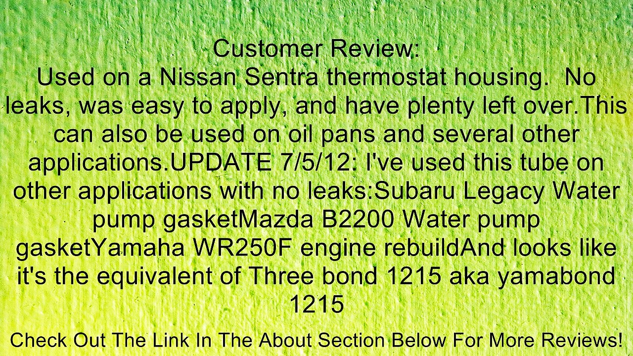 Permatex 82194 Ultra Grey Rigid High-Torque RTV Silicone Gasket Maker, 3.5 oz. Review