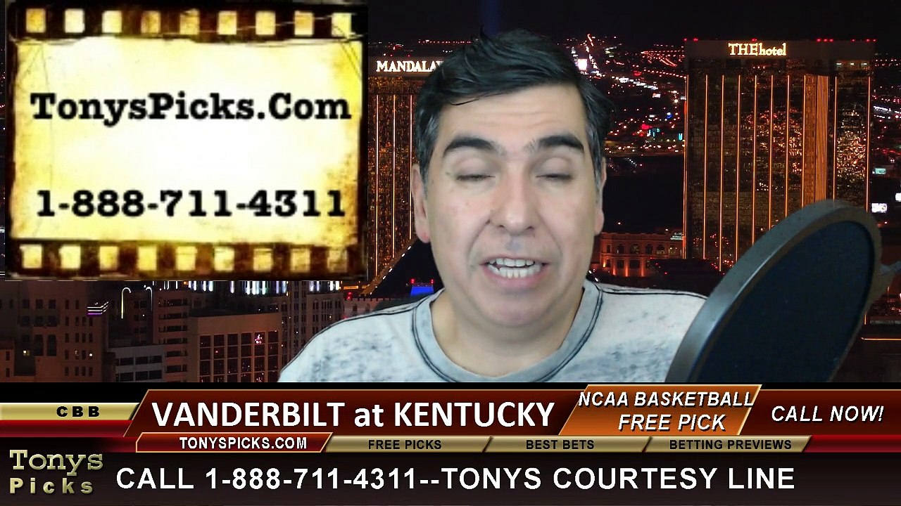 Kentucky Wildcats vs. Vanderbilt Commodores Free Pick Prediction NCAA College Basketball Odds Preview 1-20-2015
