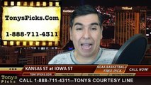 Iowa St Cyclones vs. Kansas St Wildcats Free Pick Prediction NCAA College Basketball Odds Preview 1-20-2015