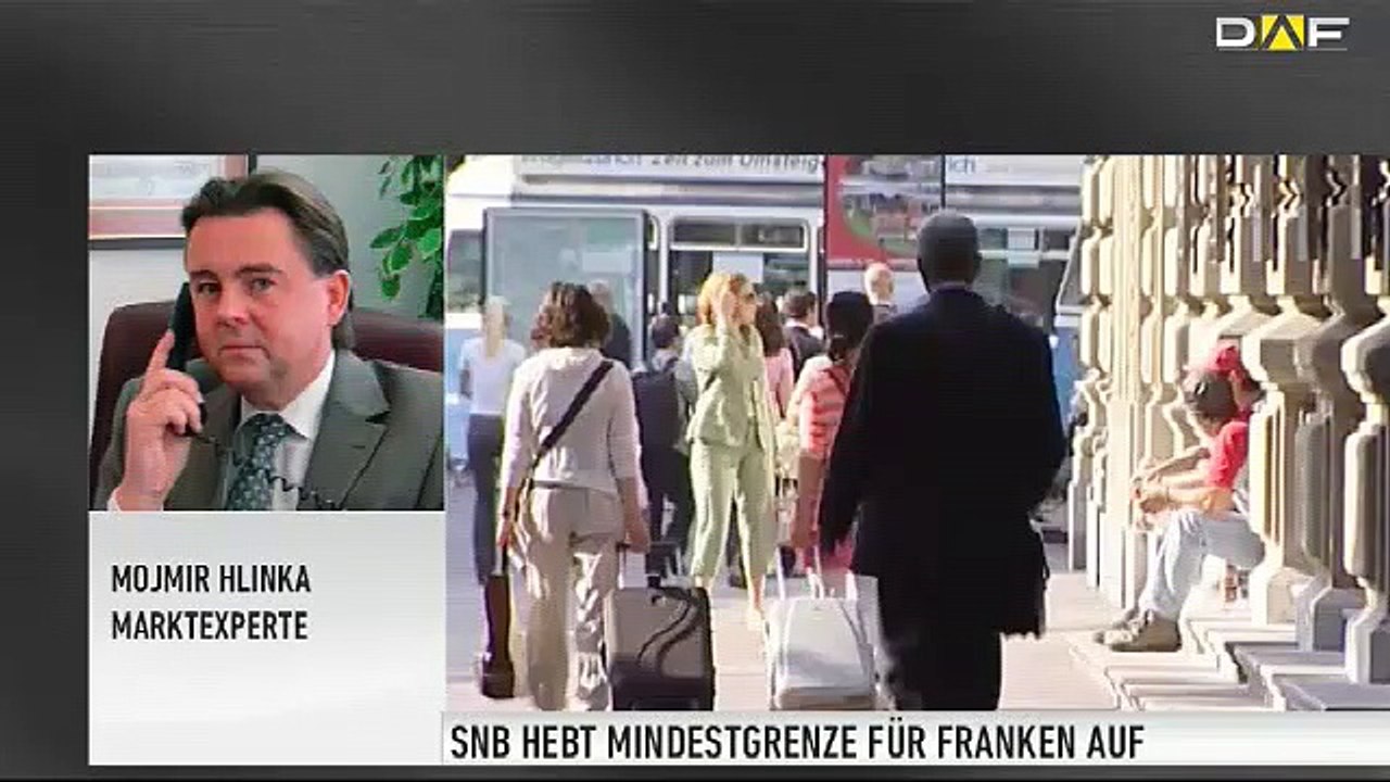 Schock mit  Schweizer Franken - Nationalbank handelt unverantwortlich, gemäss Mojimir Hlinka von AGFIF