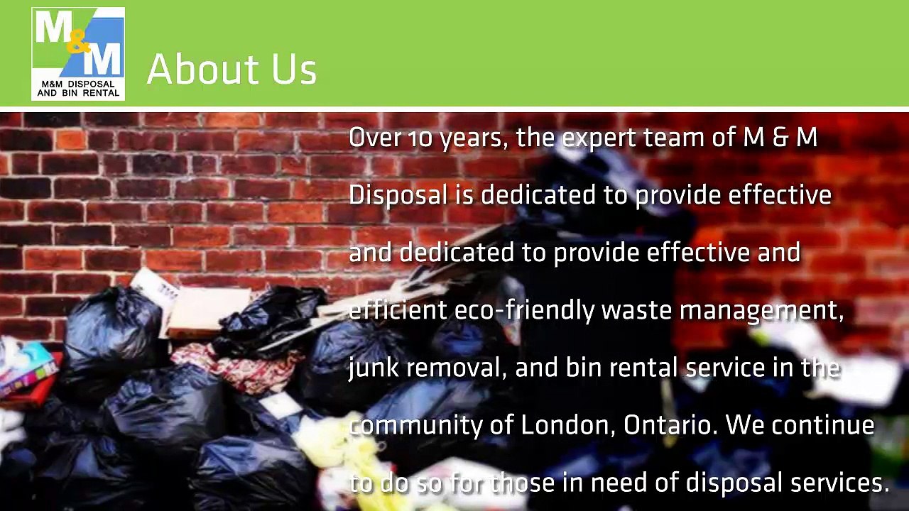 M&M Disposal & Bin Rental: Providing effective and efficient eco-friendly waste management