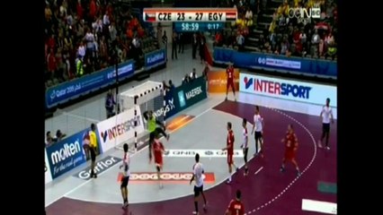 جزء من مباراة مصر والتشيك في مونديال اليد