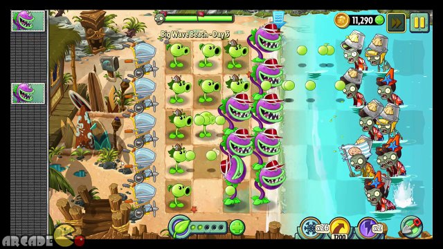 Plants vs Zombies 2 Frostbite Caves Part 2 New Zombies Revealed Yeti & Endless Challenge!