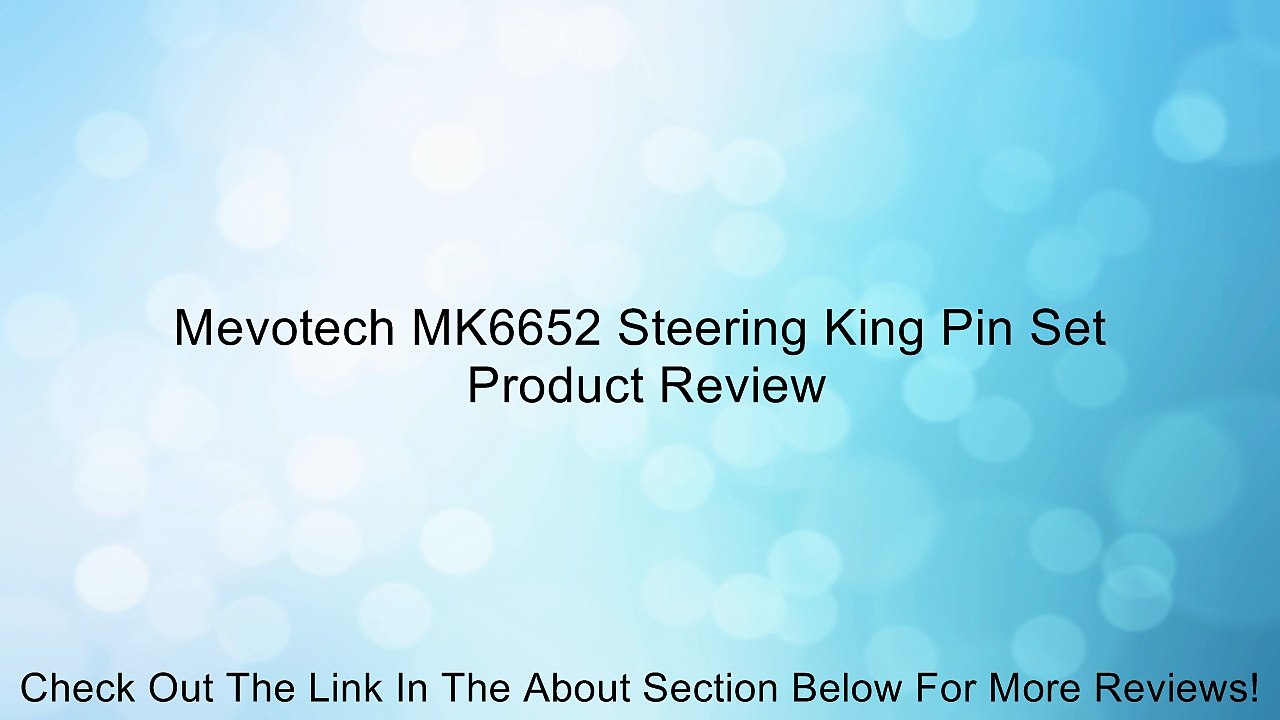 Mevotech MK6652 Steering King Pin Set Review