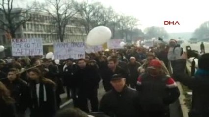 Üsküp'te Tutuklu Gazeteciye Destek Yürüyüşü