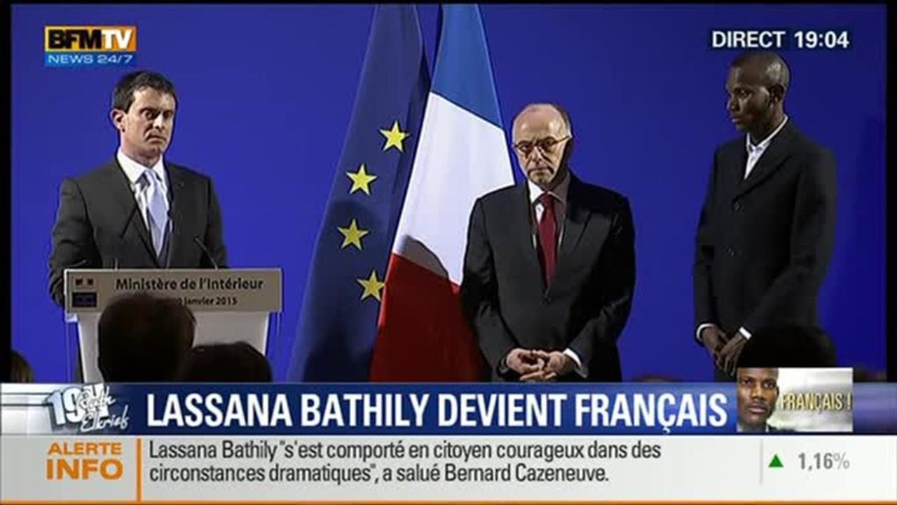 Naturalisation de Lassana Bathily (2/5): "vous avez appris à être Français, vous le devenez", Manuel Valls – 20/01
