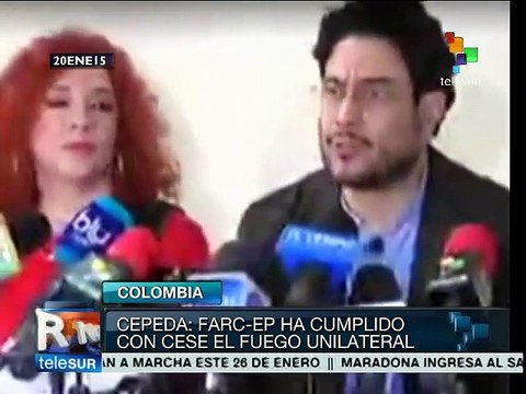 Celebran en Colombia primer mes de cese al fuego unilateral de FARC-EP