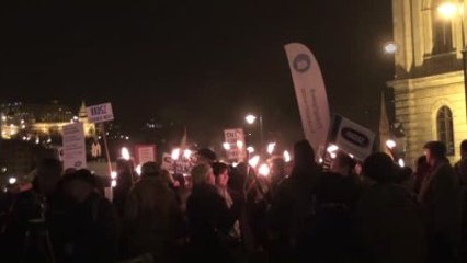 Macaristan'da Hükümet Karşıtı Protesto