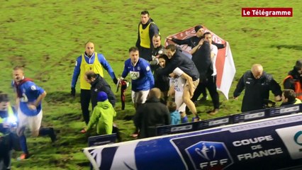 Coupe de France. La joie du buteur concarnois