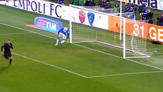 Goal De Rossi D. (Penalty) - AS Roma 2 - 1 (1 - 1) Empoli - Coppa Italia - 21/01/2015