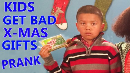 Kids open Christmas gifts & get mad PRANK!