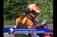 Operativos de tránsito acompañan el fin de las vacaciones de medio año