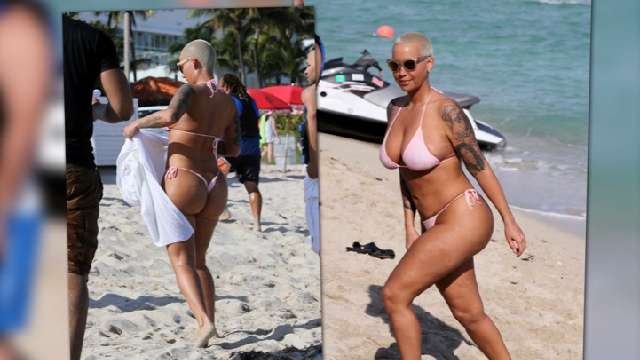 Amber Rose Heats Up Miami Beach