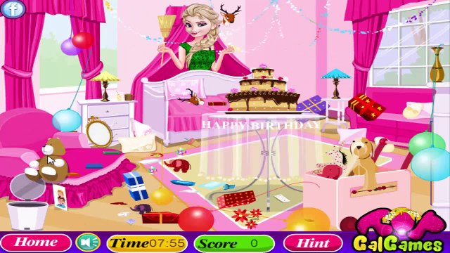 DISNEY FROZEN PRINCESS ELSA BIRTHDAY CLEANING GAME