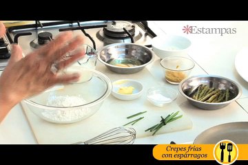 CÓMO HACER CREPES FRÍAS CON ESPÁRRAGOS