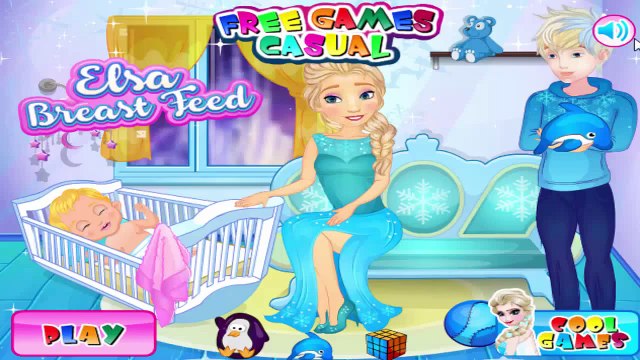 ▐ ╠╣Đ▐► DISNEY FROZEN PRINCESS ELSA BREAST FEED (Feeding) TO BABY