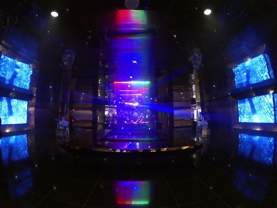 Audience Scanning Laser Light Show with Water Fall in Las Vegas