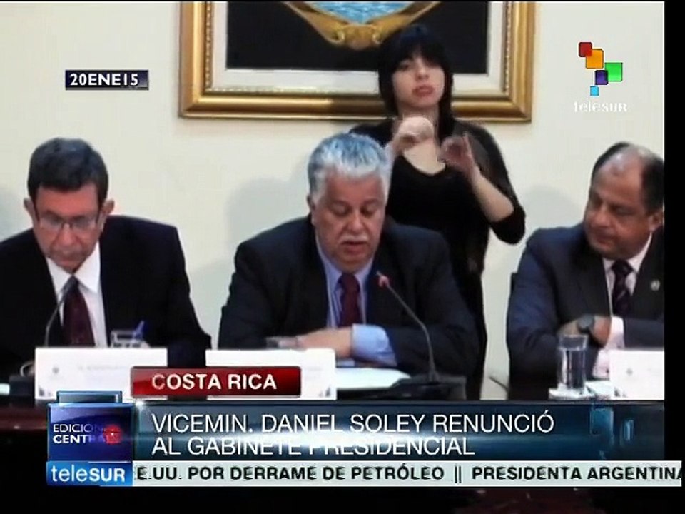 Renuncia viceministro de la Presidencia de Costa Rica, Daniel Soley