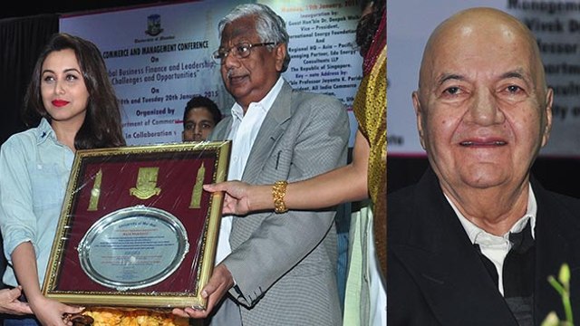 Rani Mukerji & Prem Chopra Felicitated At The Mumbai University