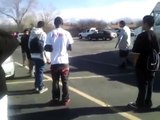 David vs Golieth Parking Lot Fight