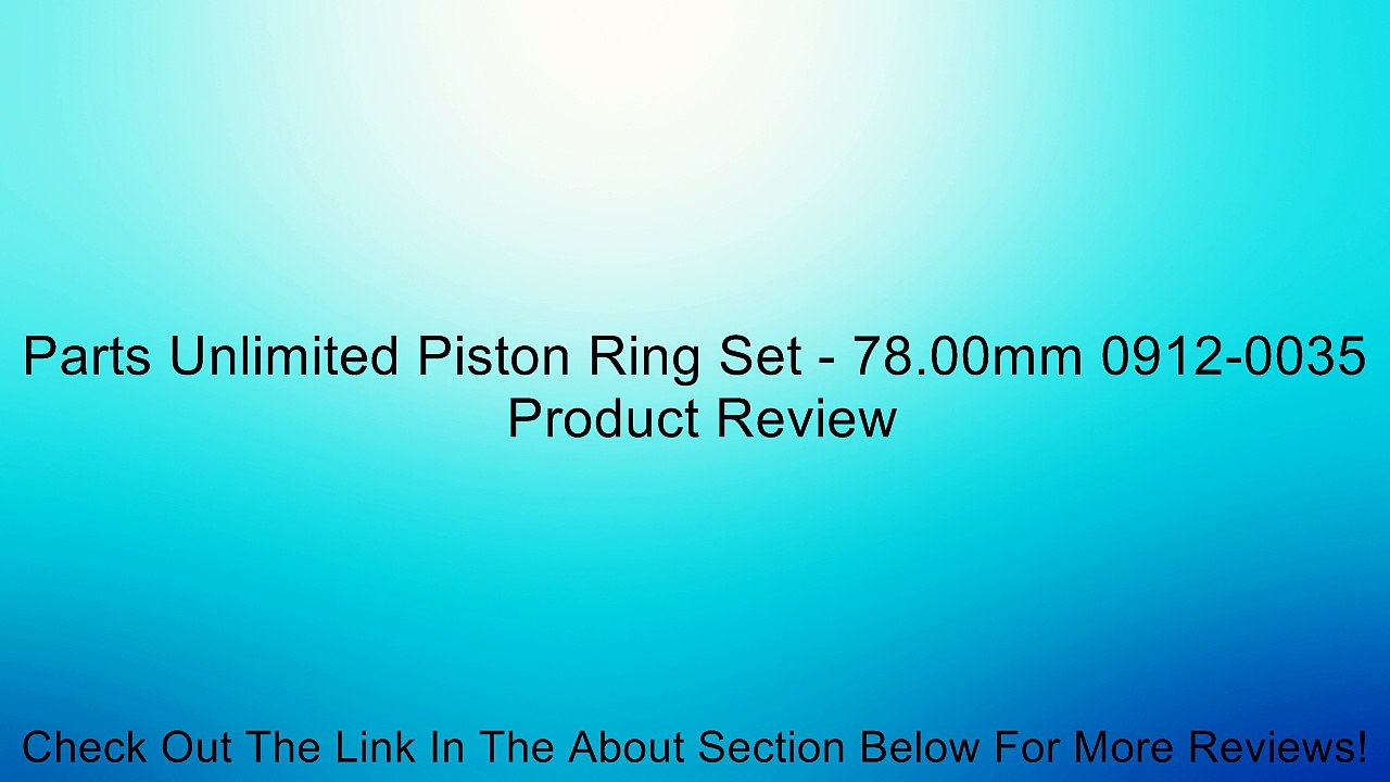 Parts Unlimited Piston Ring Set - 78.00mm 0912-0035 Review