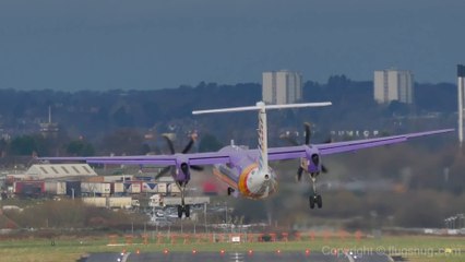 Terrifying crosswind landing videos! Dash-8 and ATR in trouble