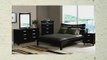4pc Contemporary Cappuccino Finish Queen Size Platform Bed Bedroom Set