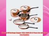 Mauviel M'Heritage Copper 150c 6400.03 8-Piece Set with Cast Iron Handles
