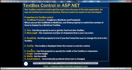What is Use of Asp.net TextBox Control - Part - 10
