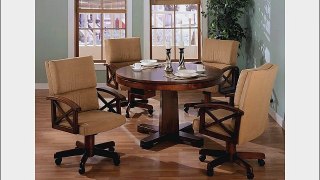 Three-in-One Solid Oak Wood Pool Poker Game Dining Table Chairs set