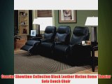 Coaster Showtime Collection Black Leather Motion Home Theater Sofa Couch Chair