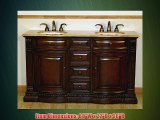 60 Bathroom Furniture Travertine Top Double Sink Vanity Cabinet 712T
