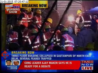Building collapses in northeast Delhi