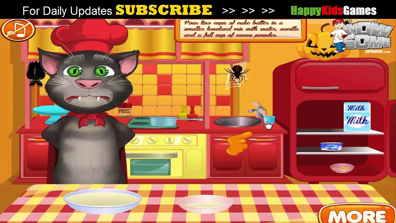 TALKING TOM COOKING HALLOWEEN CAKE GAME FREE KIDS GAMES ONLINE