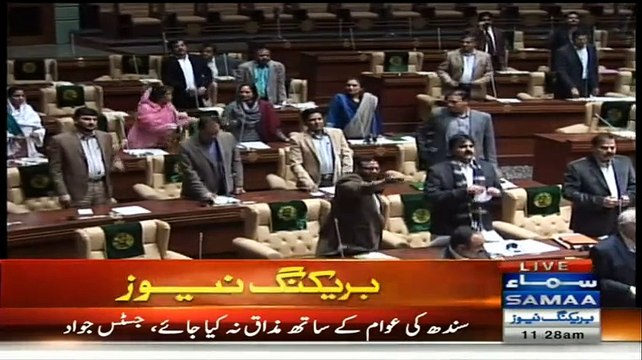 Ruckus during Sindh Assembly session, MQM stages walkout