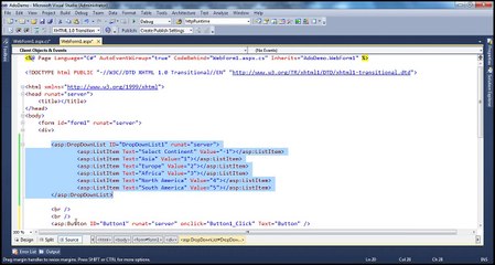 How to Retrieve Selected Item Text, Value & Index in Asp.Net - Part - 21