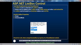 How ListBox Control Work in Asp.Net - Part - 25