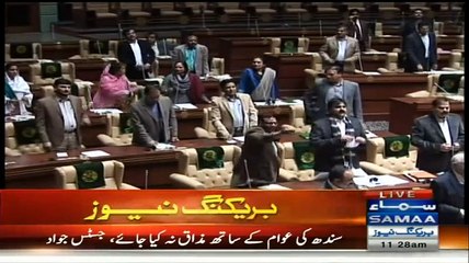 Ruckus during Sindh Assembly session, MQM stages walkout