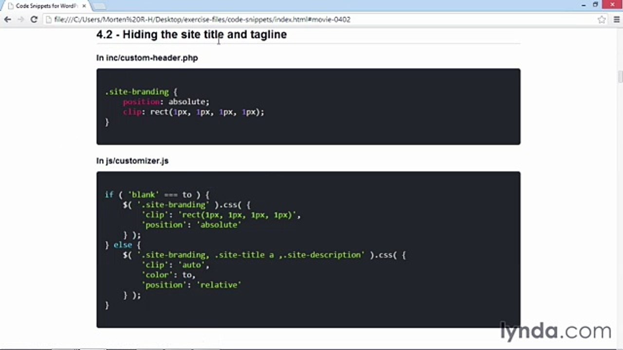 Building Theme from Scratch with underscore lecture 2 lessonfiles_2