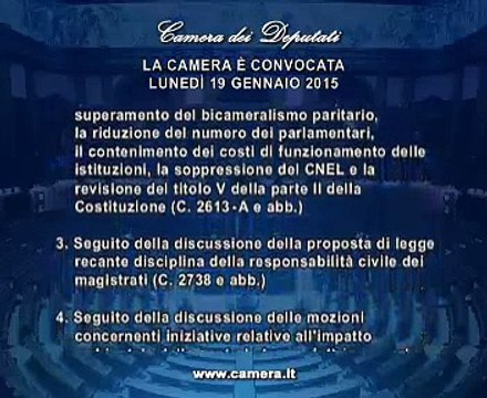 Roma - Camera - 17^ Legislatura - 365^ seduta (19.01.15)