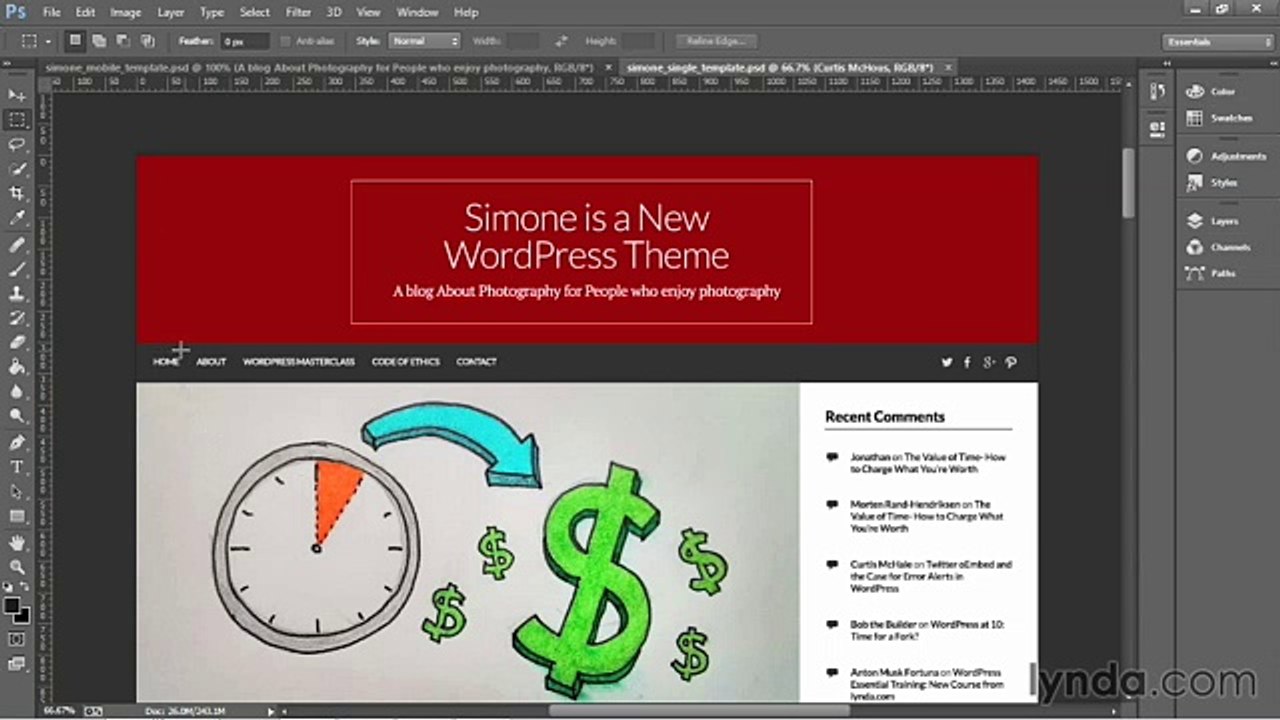 Building Theme from Scratch with underscore lecture 27 menu styling