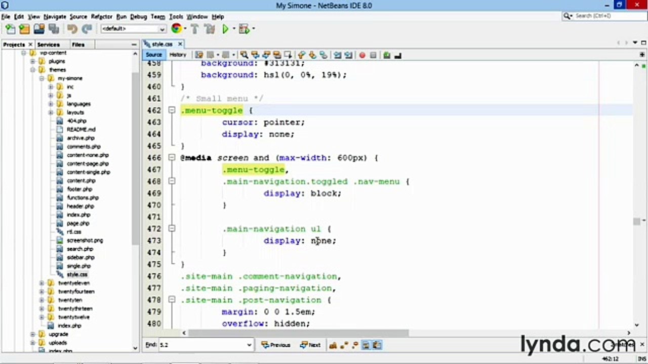 Building Theme from Scratch with underscore lecture 29 menu responsive
