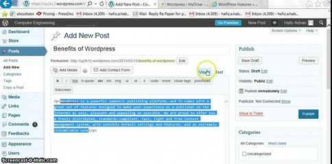 Publishing First Post
