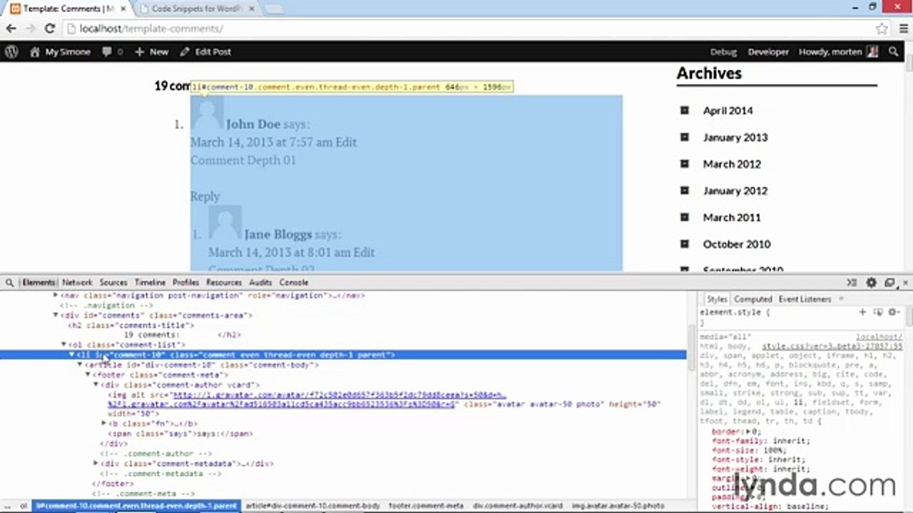Building Theme from Scratch with underscore lecture 51 comment style
